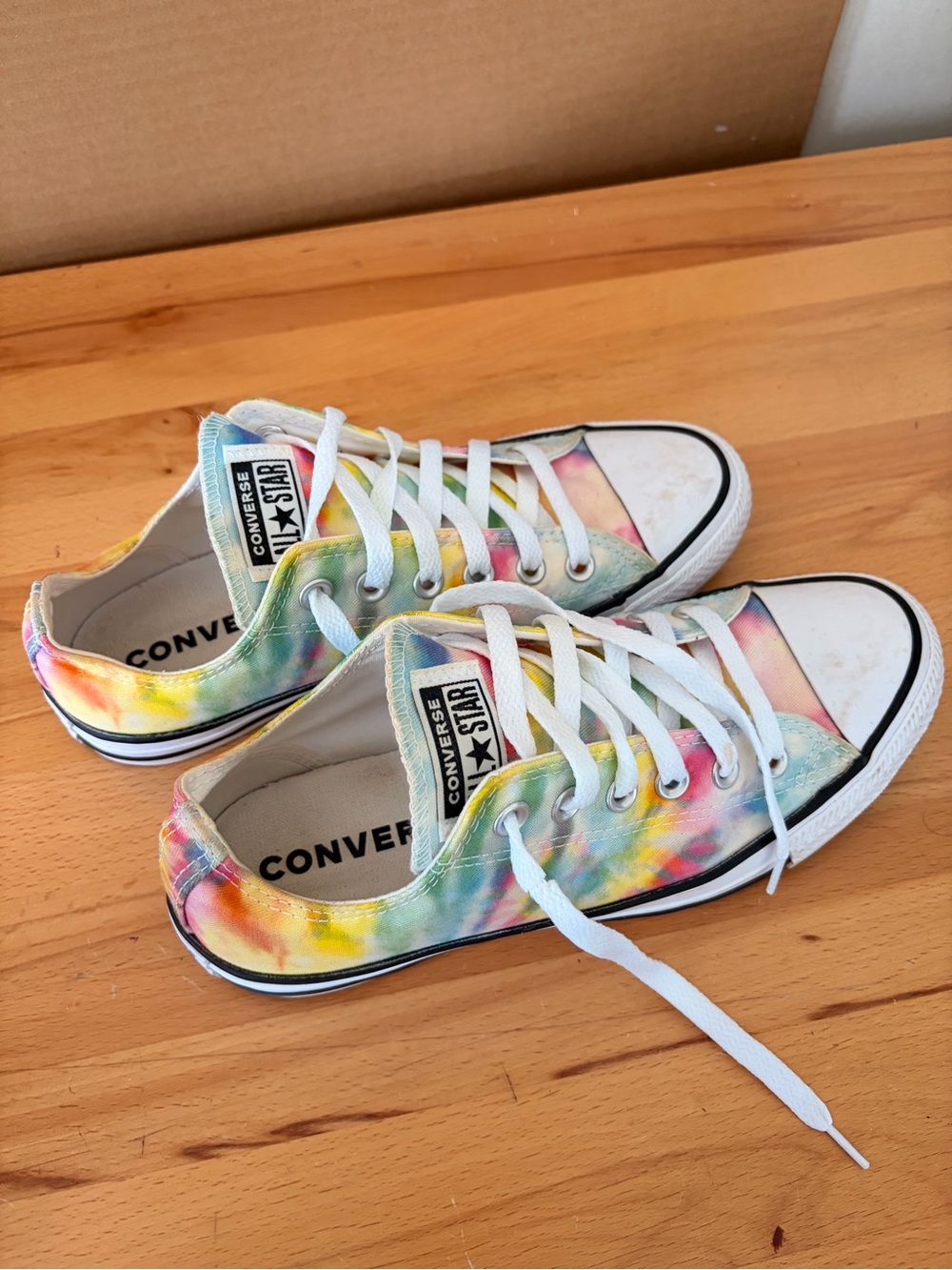 Converse Low Top Tie-Dye Canvas Sneakers - Womens 8